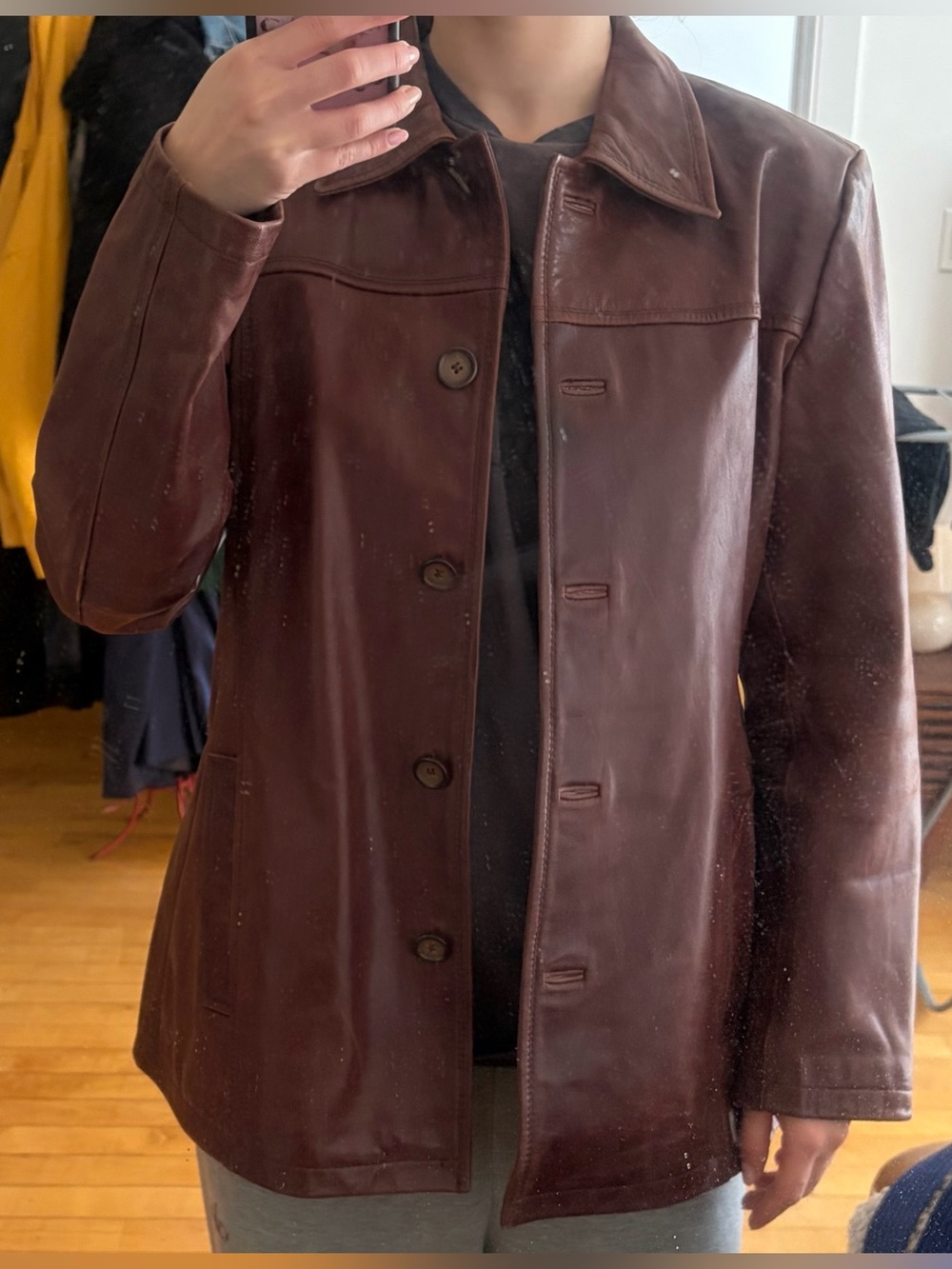 Vintage Brown Leather Jacket